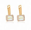 18K Gold Plated Crystal Drop Earrings