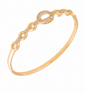 18K Gold-Plated Crystal Bangle Bracelet