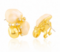Pearl Bloom 14K Gold-Plated Floral Earrings