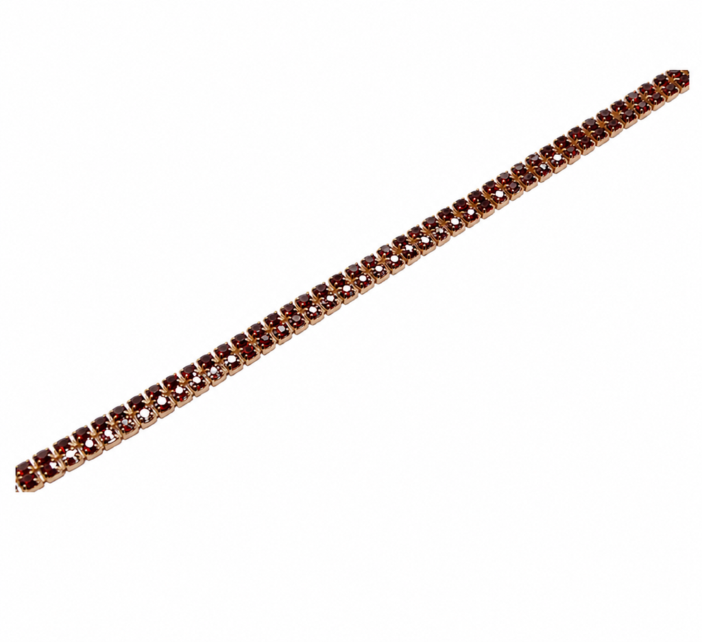 18K Gold-Plated Red Stone Bracelet