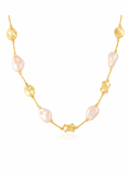 14K Gold Plated Pearl Necklace
