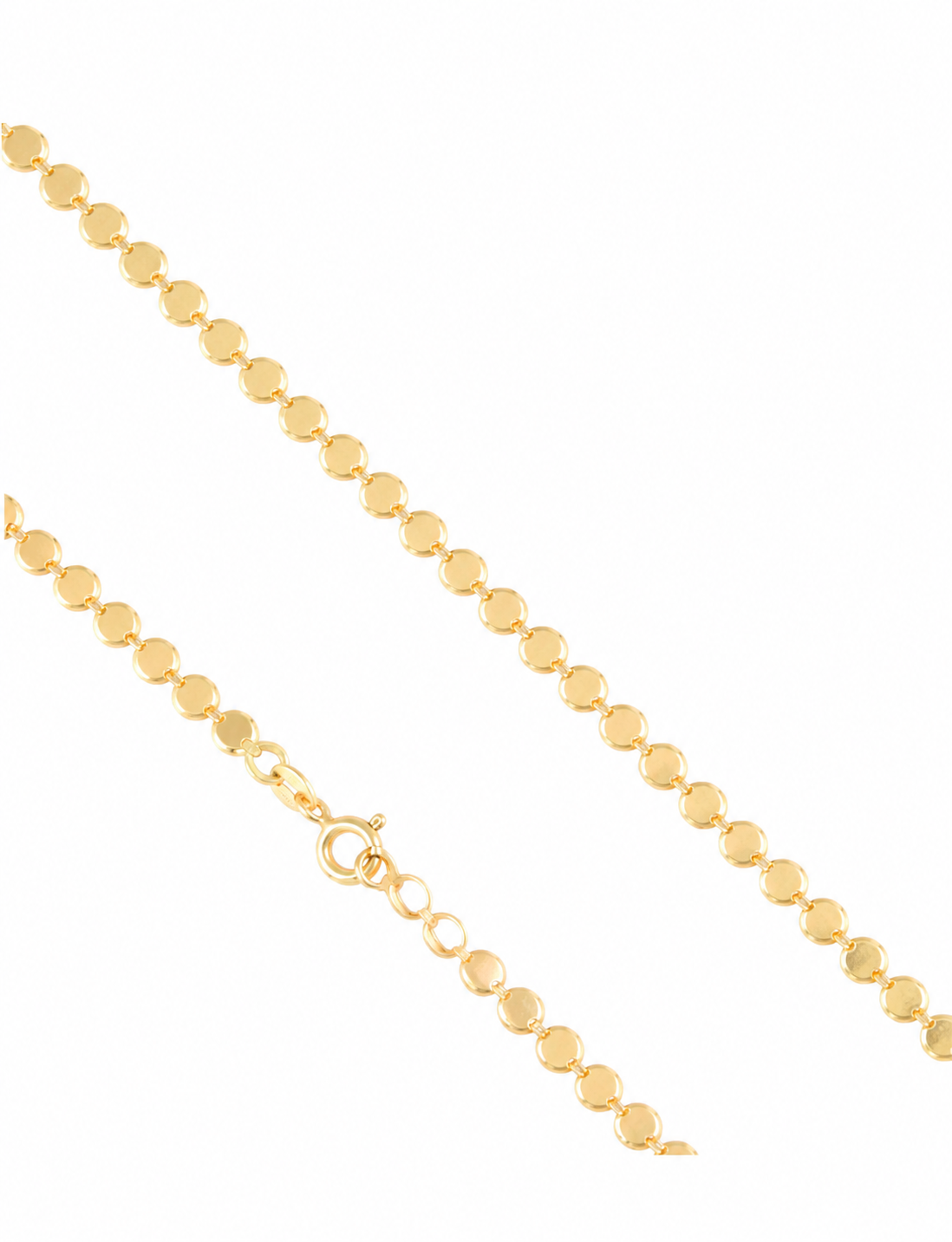 18K Gold Plated Disc Chain Necklace