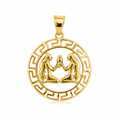 18K Gold-Plated Gemini Zodiac Pendant Necklace