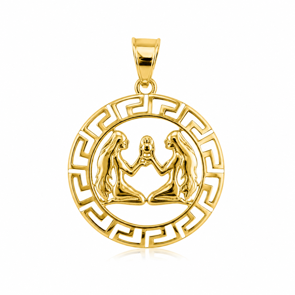 18K Gold-Plated Gemini Zodiac Pendant Necklace