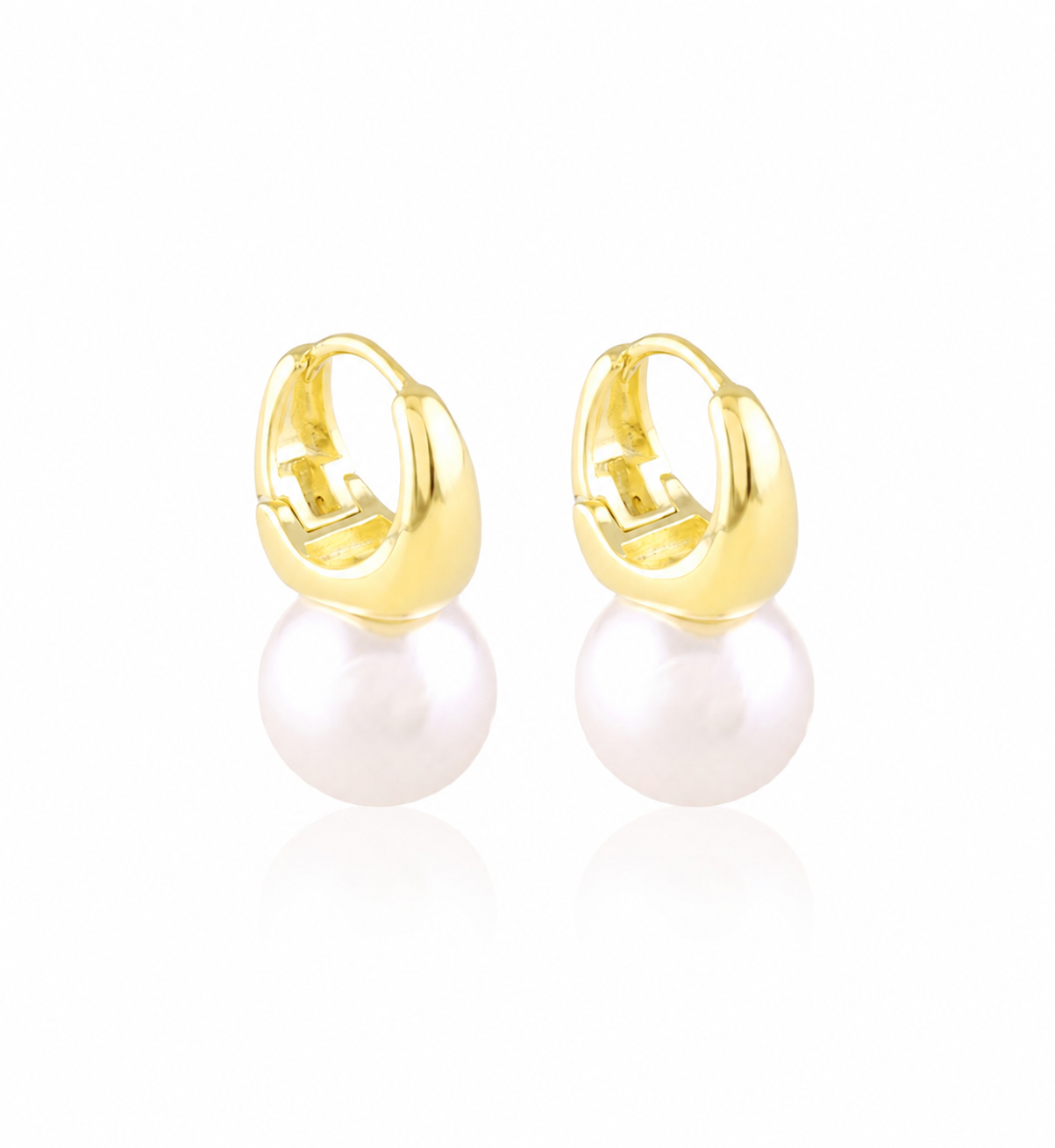 14K Gold Plated Pearl Earrings