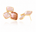 14K Gold Plated Enamel Earrings