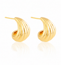 14K Gold Plated Sculpted Earrings