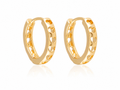 18K Gold-Plated Heart Hoop Earrings