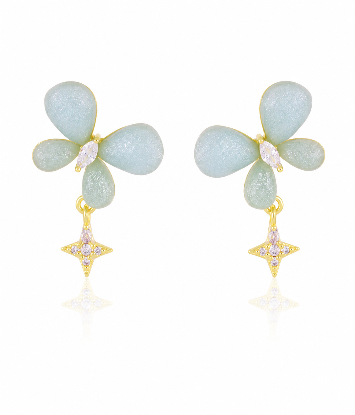 14K Gold Plated Butterfly Earrings
