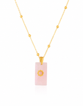 Pink Mineral Steel Necklace