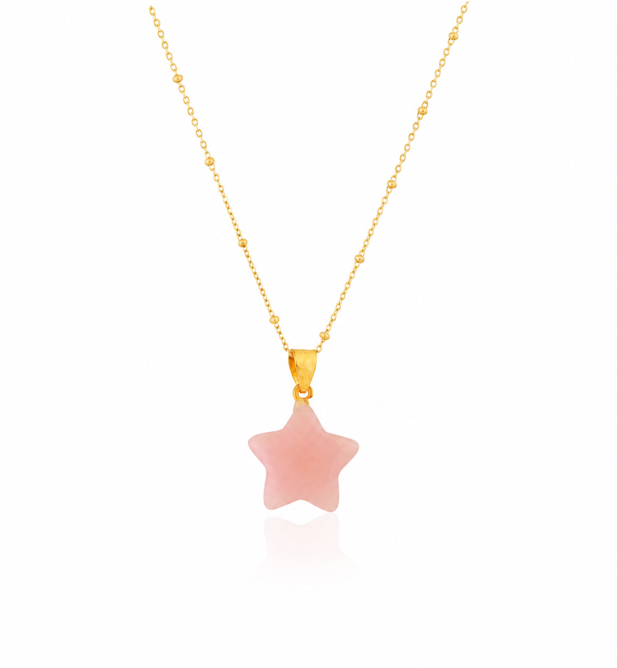 Pink Star Steel Necklace