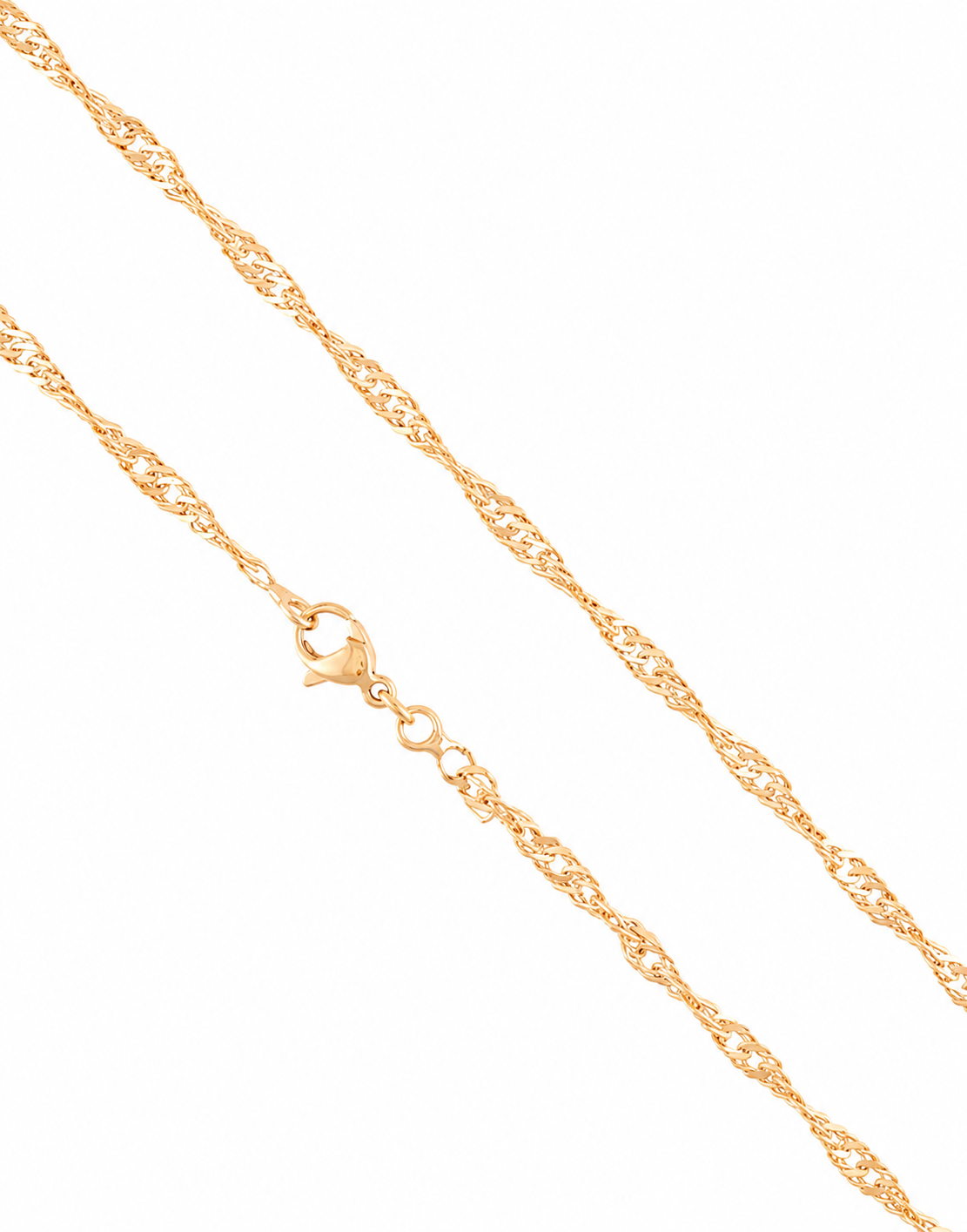 18K Gold Plated Singapore Chain Necklace